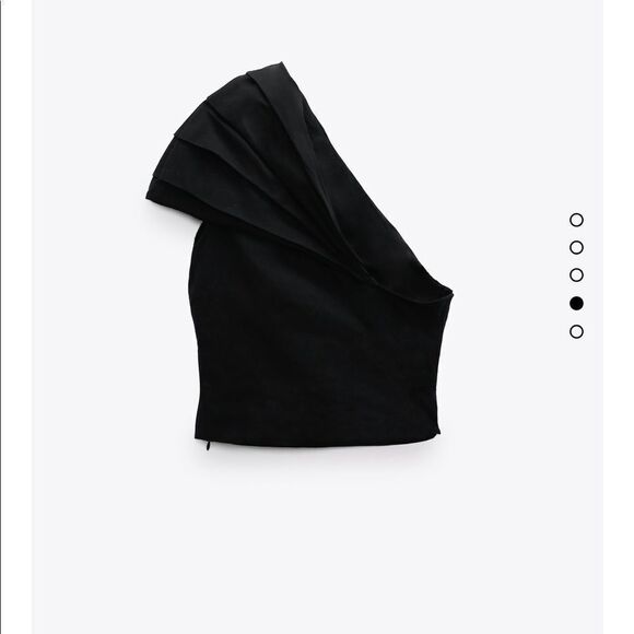 Zara asymmetric statement sleeve draped top - Picture 4 of 5